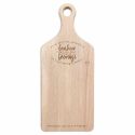 Planche à découper en bois personnalisable "Bonheur et fromage"