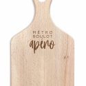 Planche à découper en bois personnalisable "Metro, boulot, apéro"