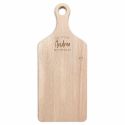 Planche à découper en bois personnalisable "Qui régale"