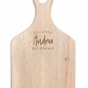 Planche à découper en bois personnalisable "Qui régale"