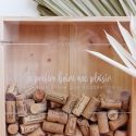 Cadre à bouchons de vin en bois personnalisable "Boire avec plaisir"