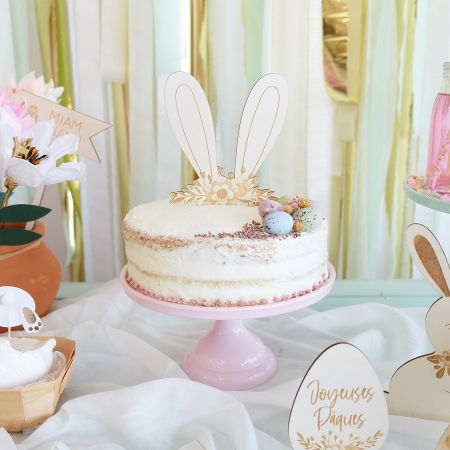 Cake Toppers Oreilles de Lapin - Bois pour l'anniversaire de votre enfant -  Annikids