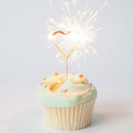 2 étincelles "cœur doré" -...