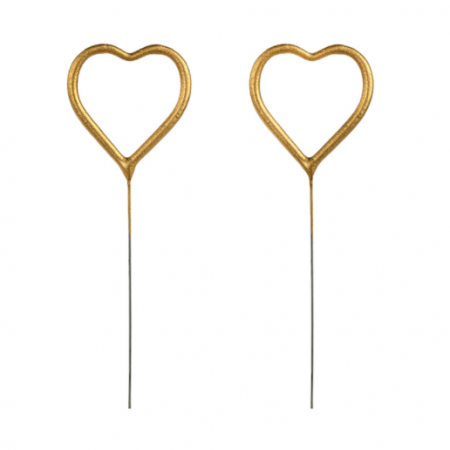 2 étincelles "cœur doré" -...