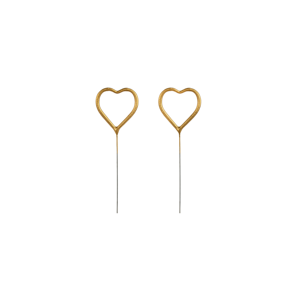 2 étincelles "cœur doré" - 16.5 cm