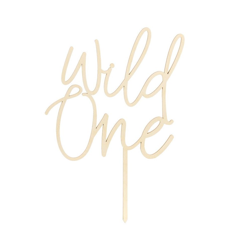 Cake topper en bois "Wild One"