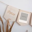 Kit pour guirlande de fanions en bois personnalisable "baptême"