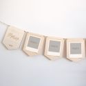 Kit pour guirlande de fanions en bois personnalisable "baptême"
