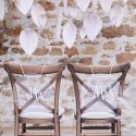 Décorations pour chaises en plexiglas "Mrs/ Mr" - 30 cm