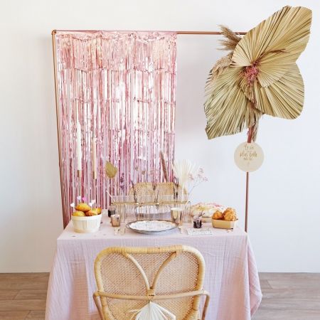 Rideau de fête - or rose