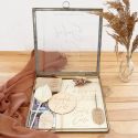 Boîte à souvenirs de mariage en verre personnalisable "wild"