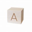 Cube en bois personnalisable "Lettre"