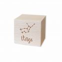 Cube en bois personnalisable "Signe astrologique"