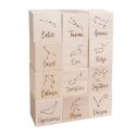 Cube en bois personnalisable "Signe astrologique"