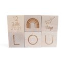 Cube en bois personnalisable "motif"