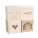 Cube en bois personnalisable "motif"