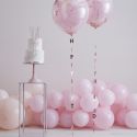 5 guirlandes pour ballons "Happy birthday" rose gold