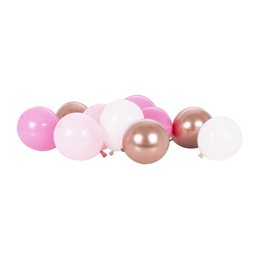 Lot de 40 petits ballons "rose et rose gold" -  13 cm