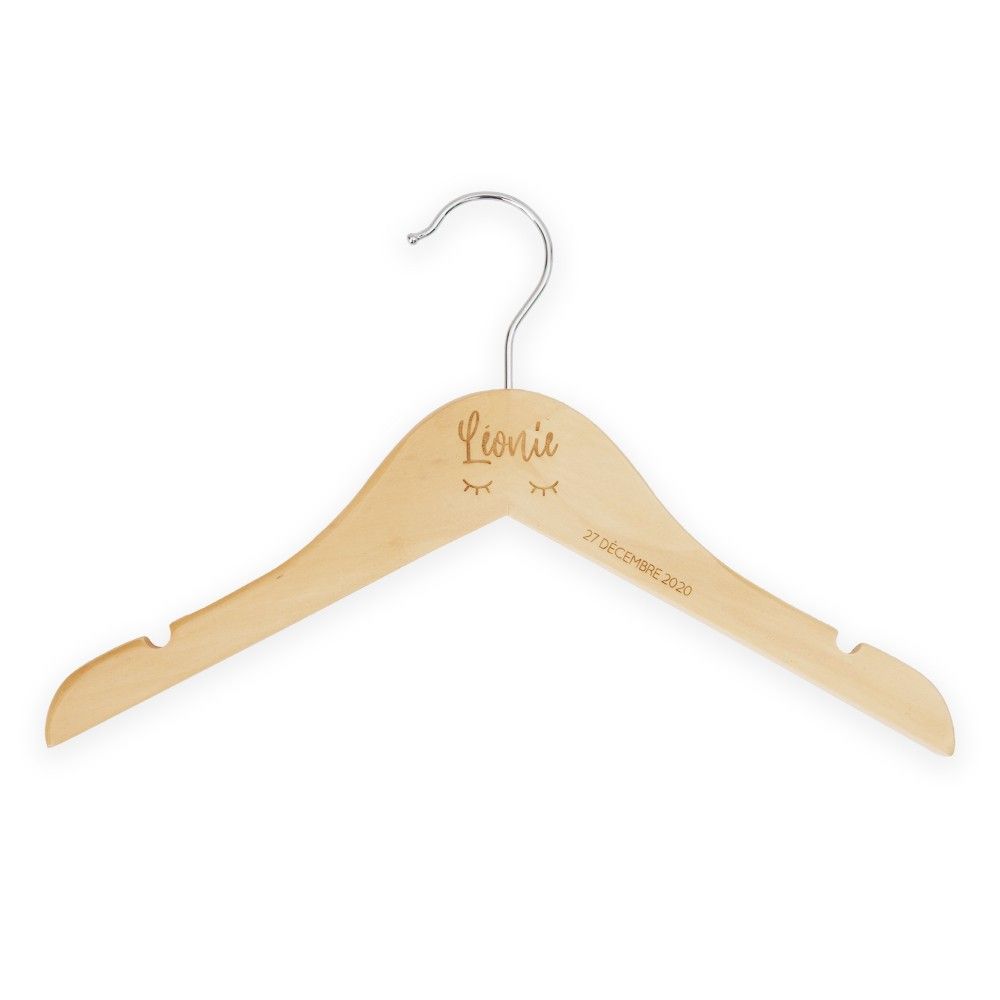 Cintre Enfant Personnalisable Naissance Yeux