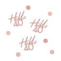 Confettis rose gold "Hello 40"