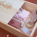 Boite à souvenirs naissance "Feuilles"