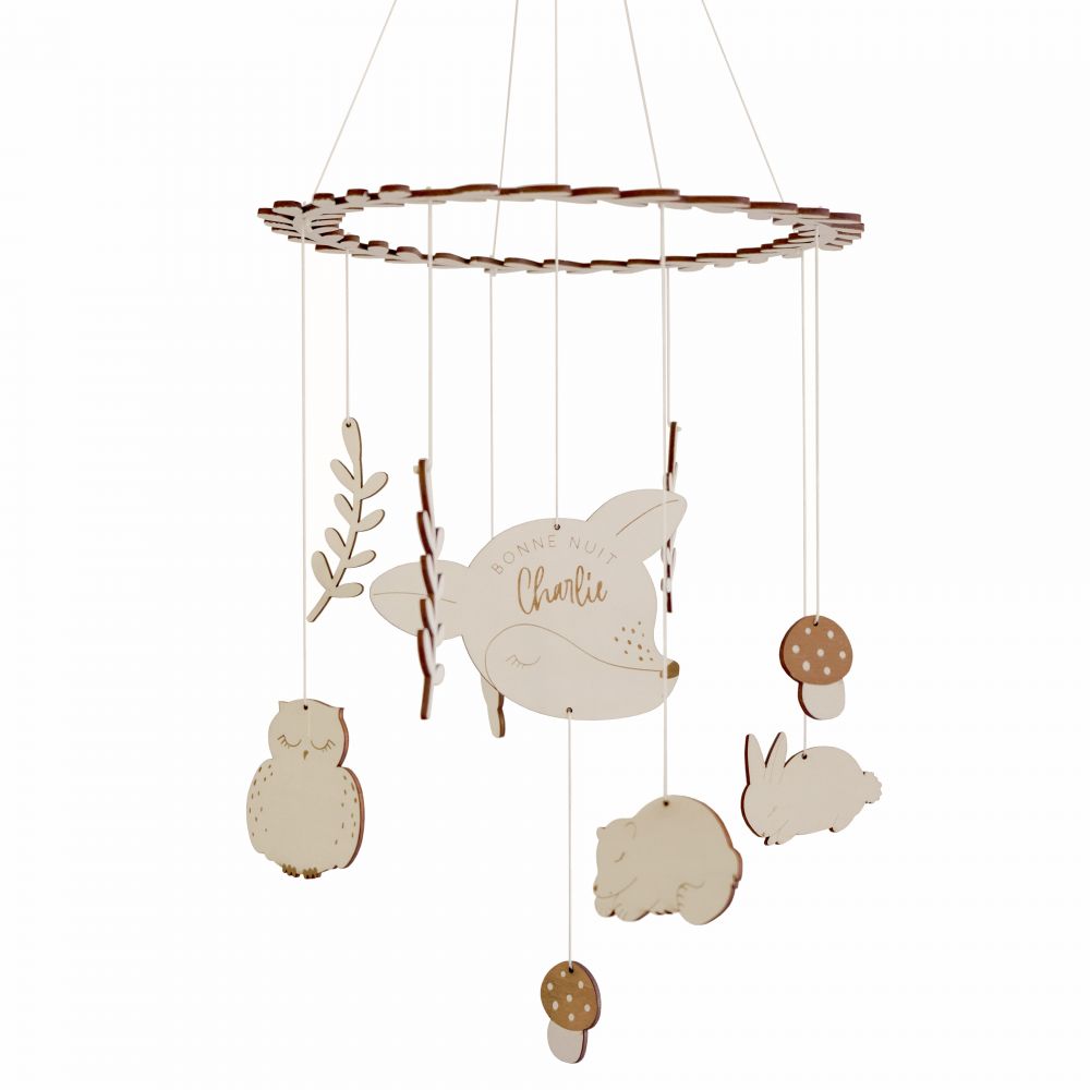 Mobile En Bois Personnalisable Animaux De La Foret