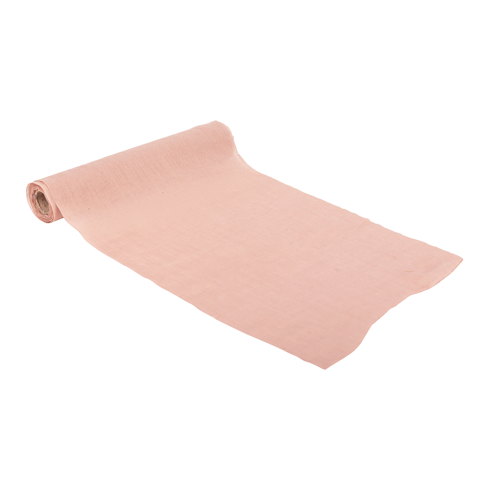 5 m chemin de table mousseline "vieux rose" - 28 cm