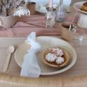 6 assiettes écologiques en feuilles de palmiers - 23 cm