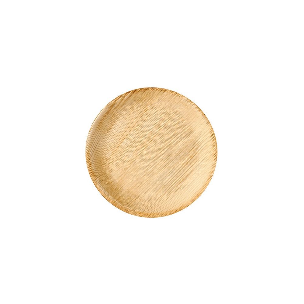 6 assiettes écologiques en feuilles de palmiers - 23 cm
