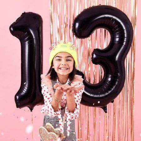 Ballon chiffre noir - 86 cm