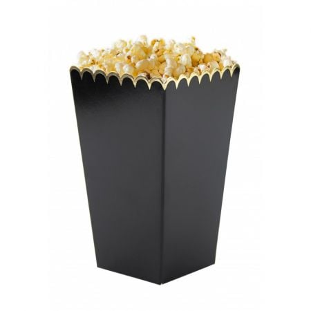8 pots à popcorn noirs et...