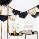 Guirlande de franges noires et dorées - 3m