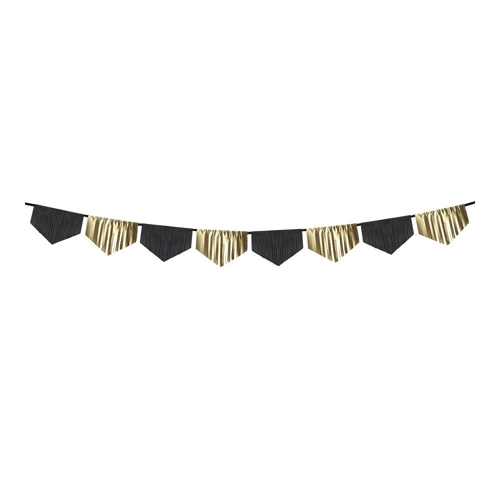 Guirlande en papier de soie et mylar - pompons