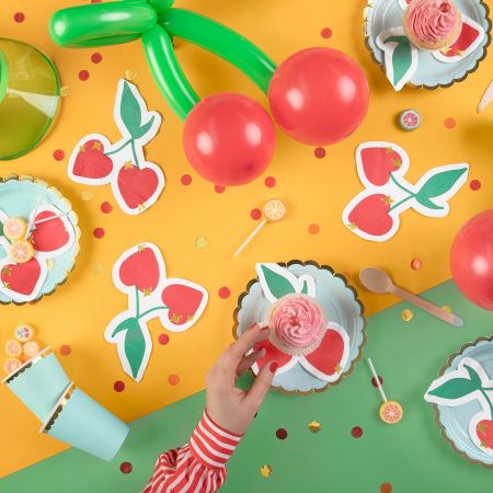 20 Serviettes de table Cerise