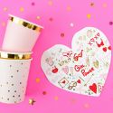 20 Serviettes de table coeur