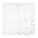 20 Serviettes de table à pois - blanc