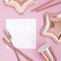 20 Serviettes de table à pois - blanc