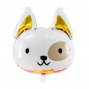 Ballon mylar "chien blanc" - 65 cm