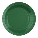 10 assiettes vert forêt - 22.5 cm
