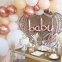 Ballon en mylar Bébé - rose or