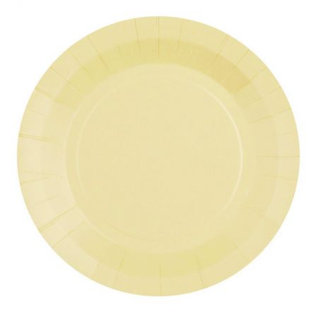 10 assiettes vanille - 22.5 cm