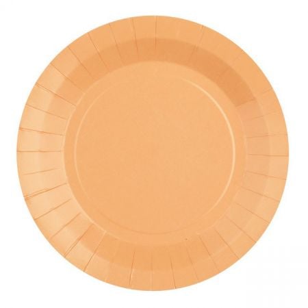 10 assiettes abricot - 22.5 cm