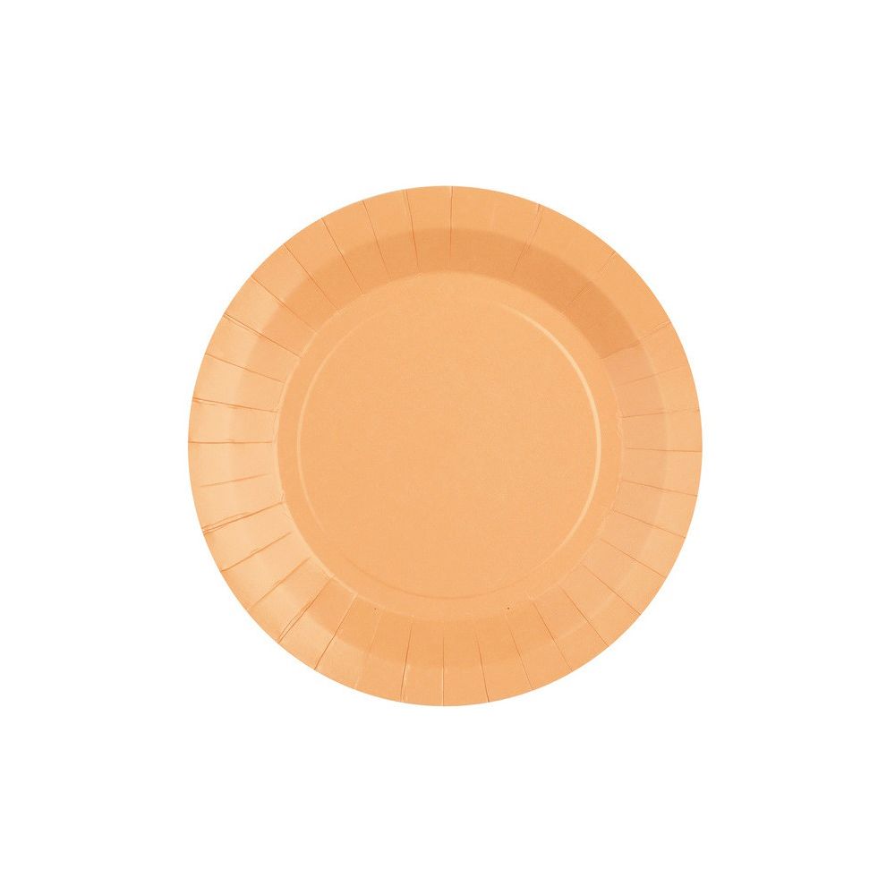 10 assiettes abricot - 22.5 cm