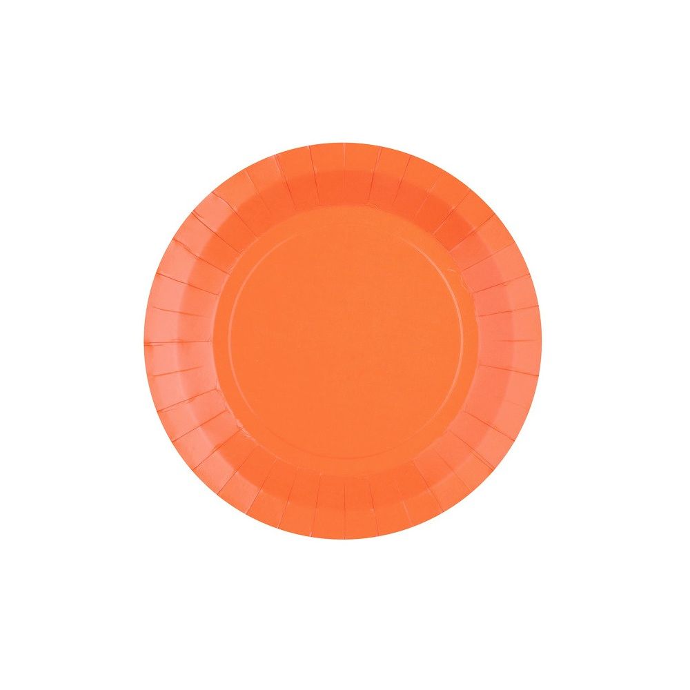 10 assiettes oranges - 22.5 cm