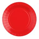 10 assiettes rouges - 22.5 cm