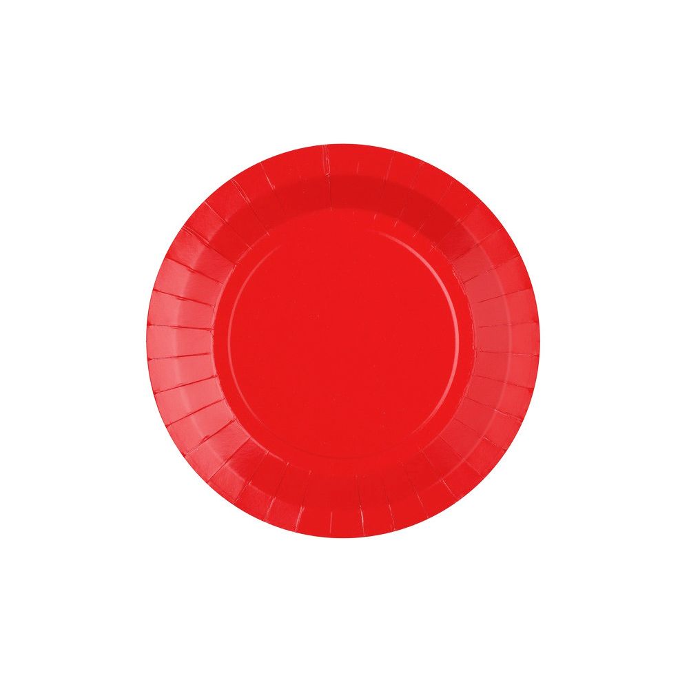 10 assiettes rouges - 22.5 cm