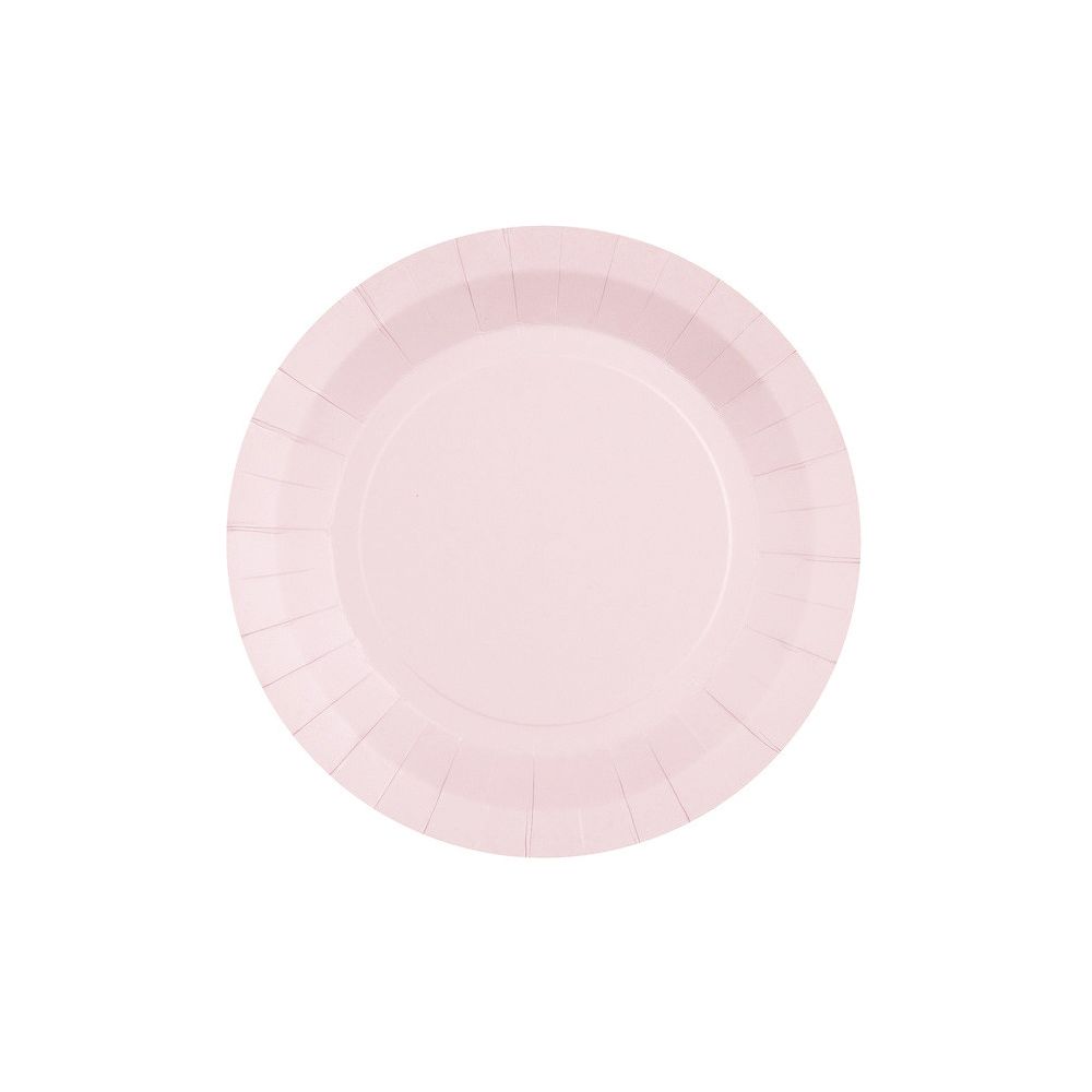 10 assiettes rose pétale - 22.5 cm