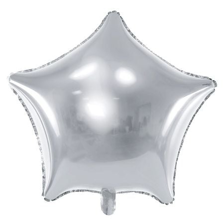 Ballon étoile argentée - 46 cm