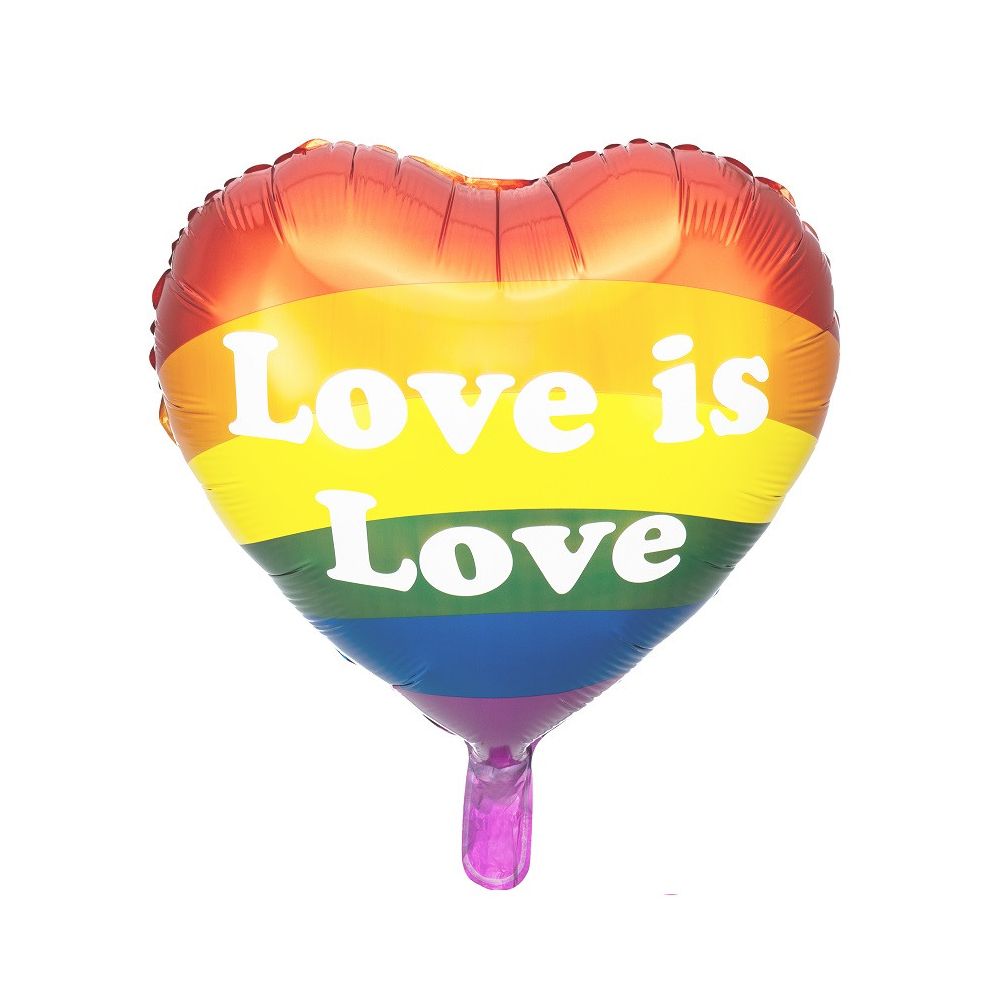 Ballon cœur coloré "Love is Love" - 35 cm