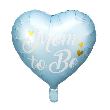Ballon bleu pastel "Mom to...
